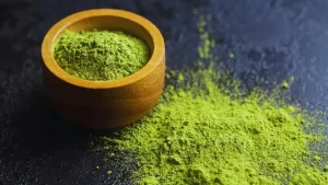 Kratom leaves are dried, ground into a fine powder, and then packaged for sale or use.