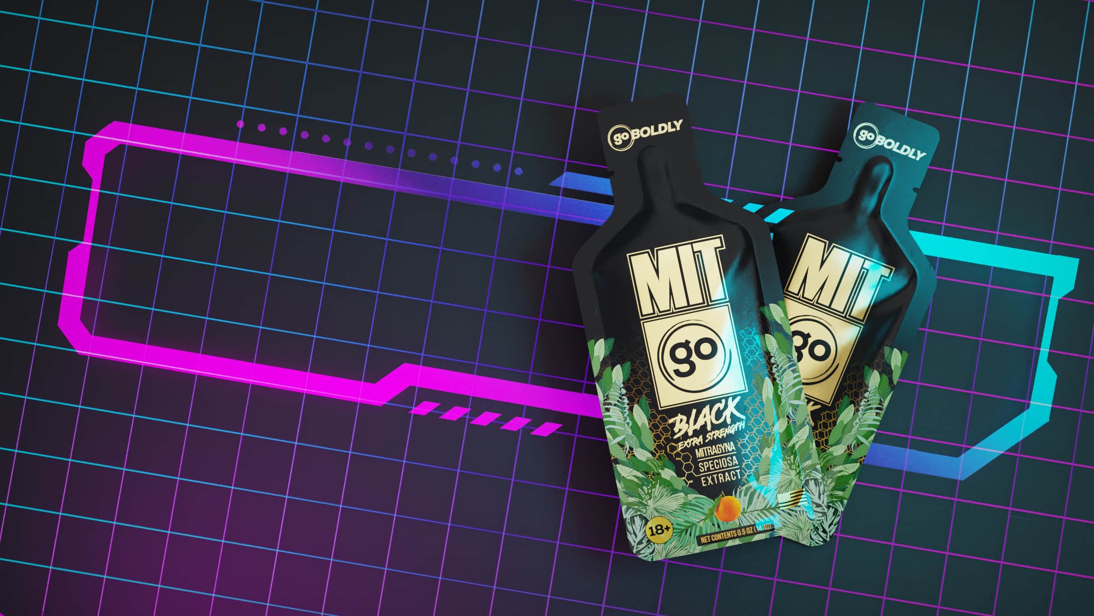 MIT45 GO Black Extra Strength with gaming design background